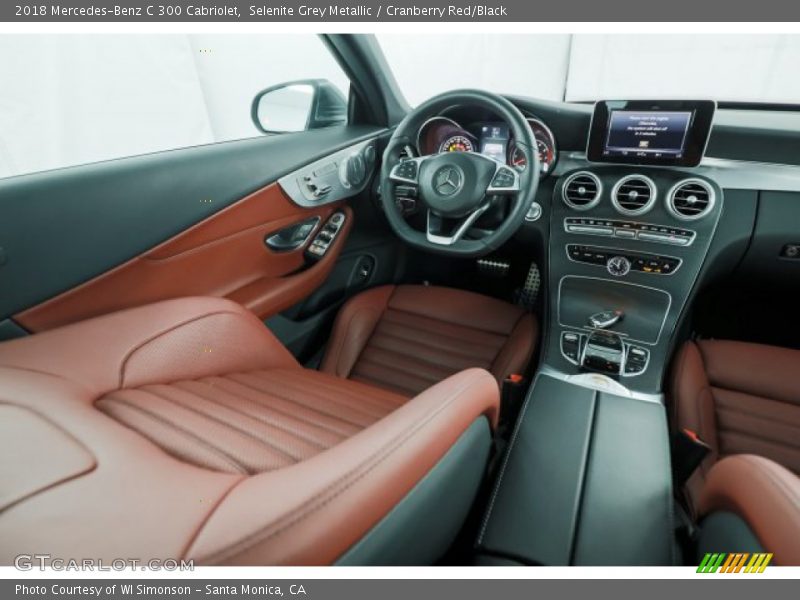 Selenite Grey Metallic / Cranberry Red/Black 2018 Mercedes-Benz C 300 Cabriolet