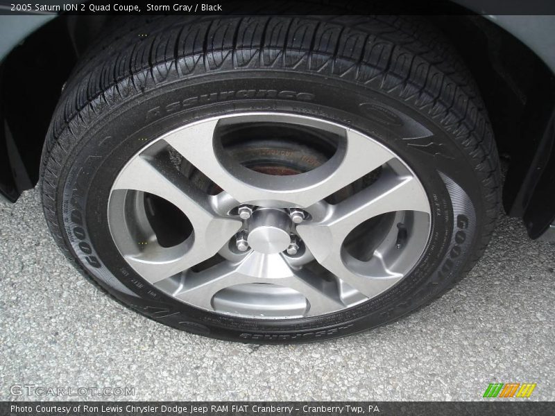 Storm Gray / Black 2005 Saturn ION 2 Quad Coupe