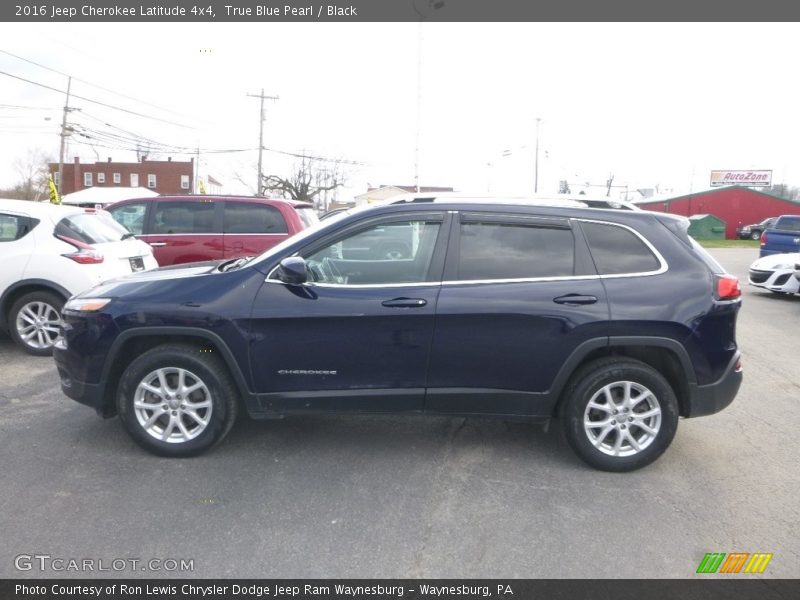 True Blue Pearl / Black 2016 Jeep Cherokee Latitude 4x4