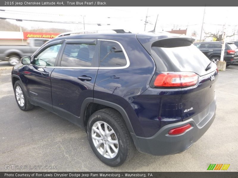 True Blue Pearl / Black 2016 Jeep Cherokee Latitude 4x4