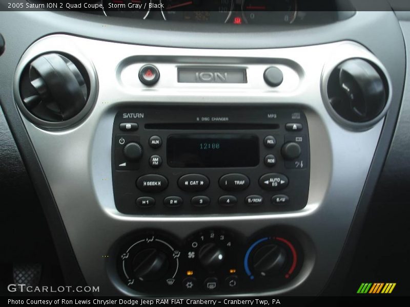 Storm Gray / Black 2005 Saturn ION 2 Quad Coupe