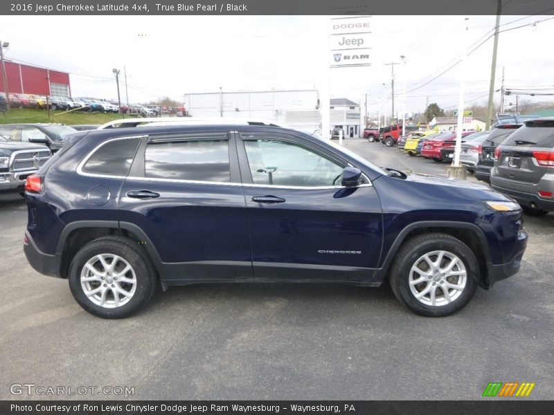 True Blue Pearl / Black 2016 Jeep Cherokee Latitude 4x4