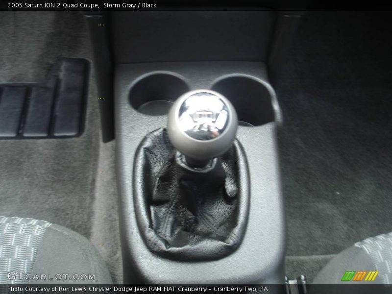 Storm Gray / Black 2005 Saturn ION 2 Quad Coupe