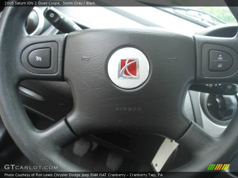 Storm Gray / Black 2005 Saturn ION 2 Quad Coupe