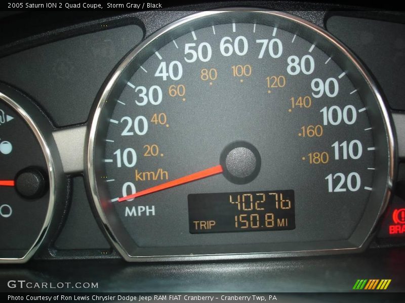 Storm Gray / Black 2005 Saturn ION 2 Quad Coupe
