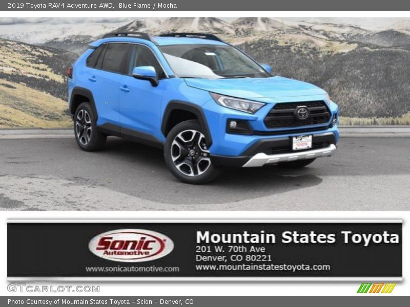 Blue Flame / Mocha 2019 Toyota RAV4 Adventure AWD