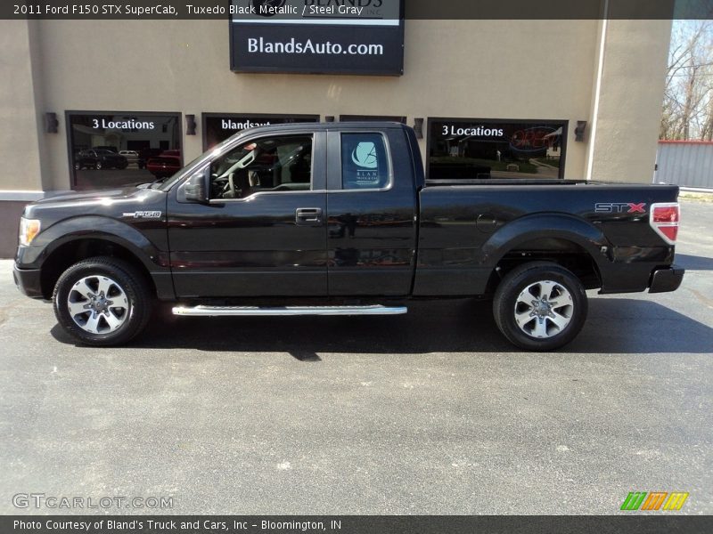 Tuxedo Black Metallic / Steel Gray 2011 Ford F150 STX SuperCab