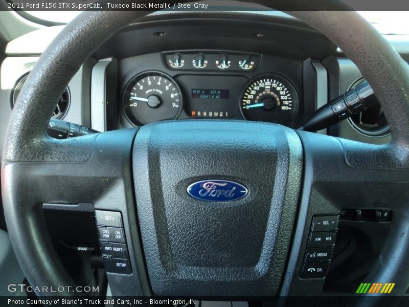 Tuxedo Black Metallic / Steel Gray 2011 Ford F150 STX SuperCab