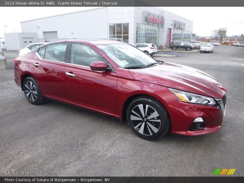Scarlet Ember Tintcoat / Charcoal 2019 Nissan Altima SV AWD