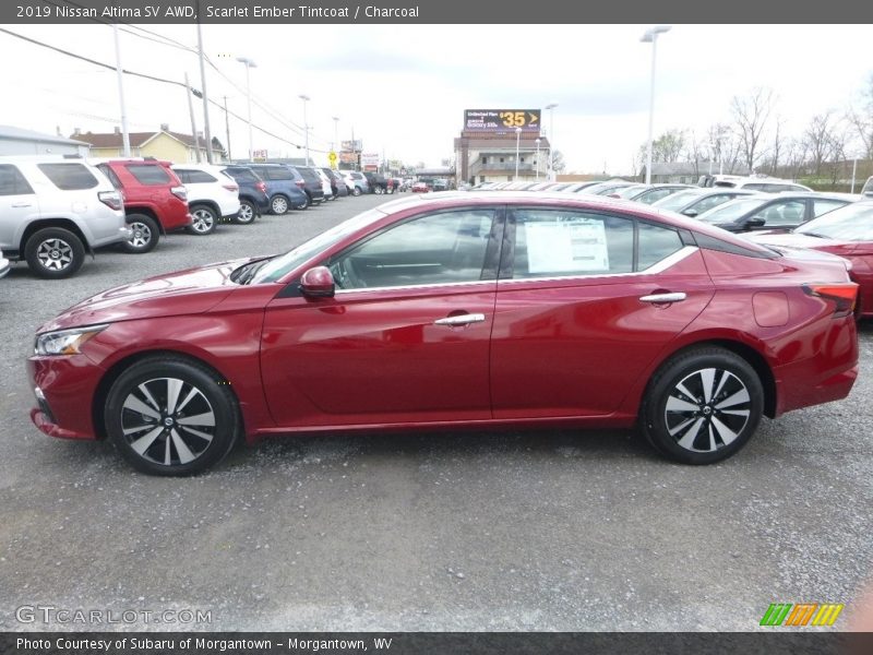 Scarlet Ember Tintcoat / Charcoal 2019 Nissan Altima SV AWD