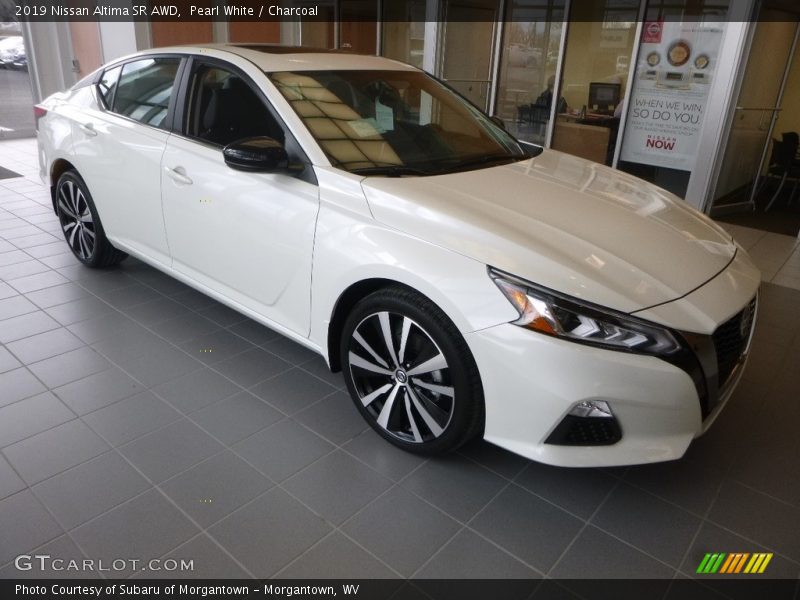 Pearl White / Charcoal 2019 Nissan Altima SR AWD