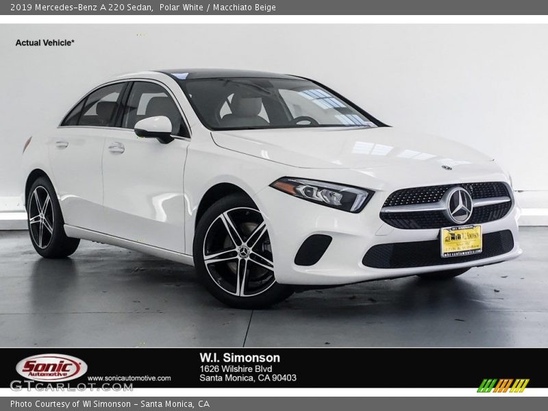 Polar White / Macchiato Beige 2019 Mercedes-Benz A 220 Sedan