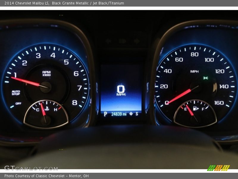 Black Granite Metallic / Jet Black/Titanium 2014 Chevrolet Malibu LS