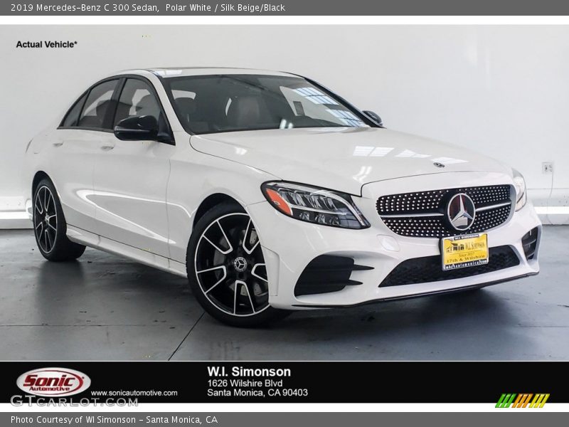 Polar White / Silk Beige/Black 2019 Mercedes-Benz C 300 Sedan