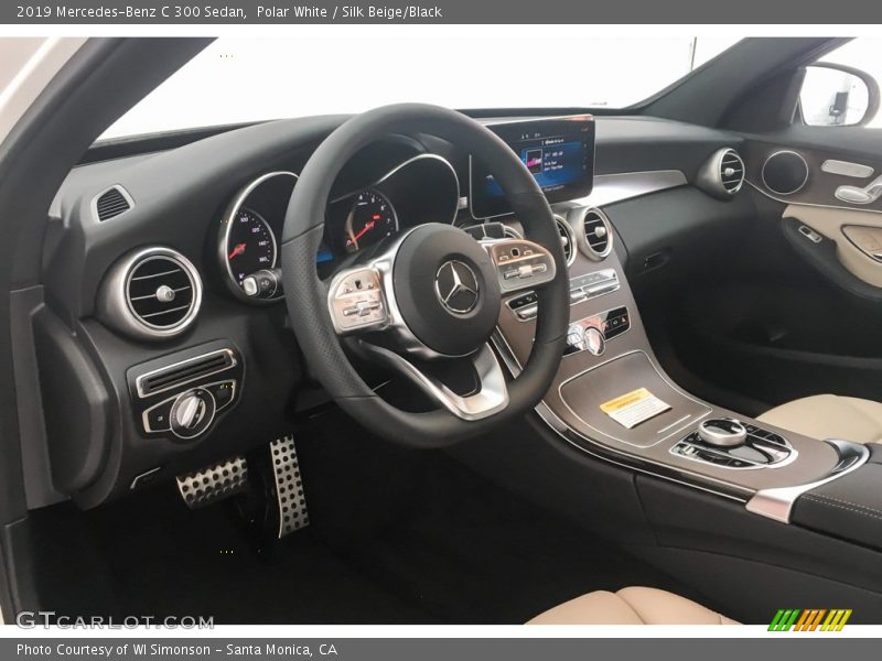 Polar White / Silk Beige/Black 2019 Mercedes-Benz C 300 Sedan