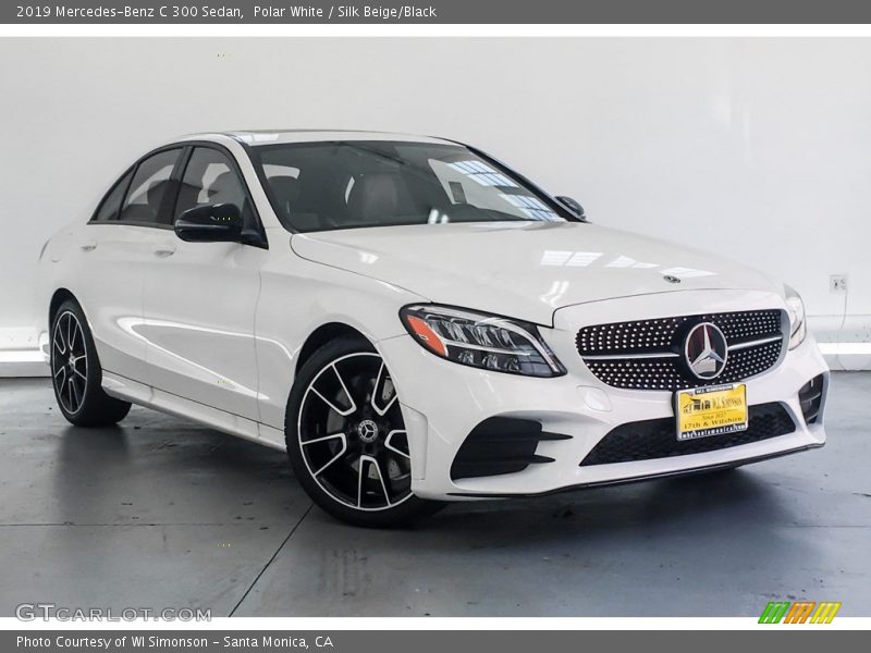 Polar White / Silk Beige/Black 2019 Mercedes-Benz C 300 Sedan