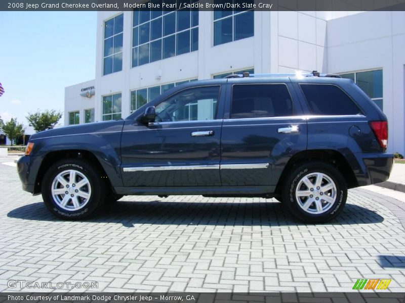 Modern Blue Pearl / Saddle Brown/Dark Slate Gray 2008 Jeep Grand Cherokee Overland