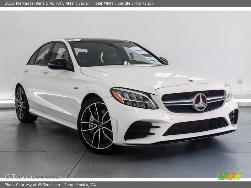 Polar White / Saddle Brown/Black 2019 Mercedes-Benz C 43 AMG 4Matic Sedan