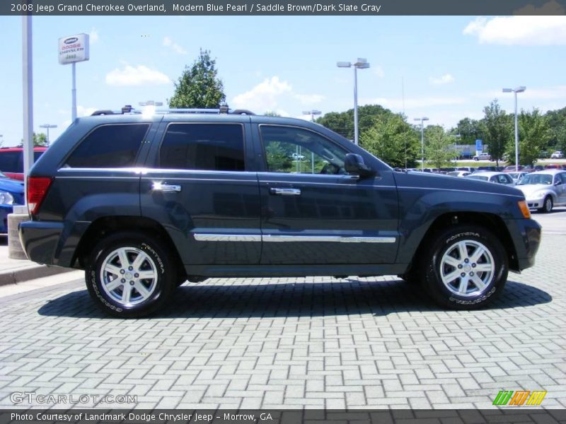 Modern Blue Pearl / Saddle Brown/Dark Slate Gray 2008 Jeep Grand Cherokee Overland