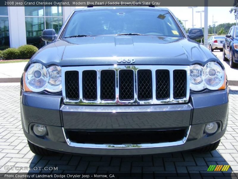Modern Blue Pearl / Saddle Brown/Dark Slate Gray 2008 Jeep Grand Cherokee Overland