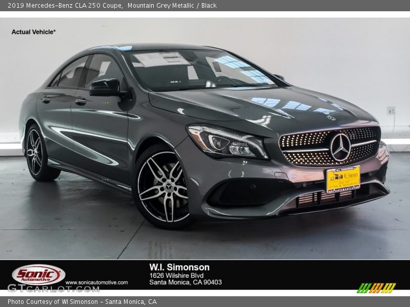 Mountain Grey Metallic / Black 2019 Mercedes-Benz CLA 250 Coupe