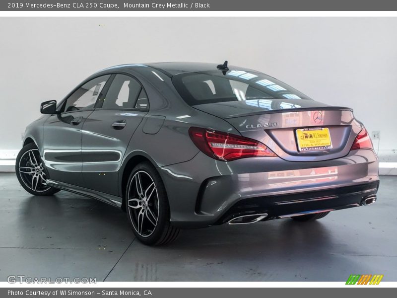 Mountain Grey Metallic / Black 2019 Mercedes-Benz CLA 250 Coupe