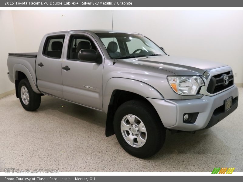 Silver Sky Metallic / Graphite 2015 Toyota Tacoma V6 Double Cab 4x4