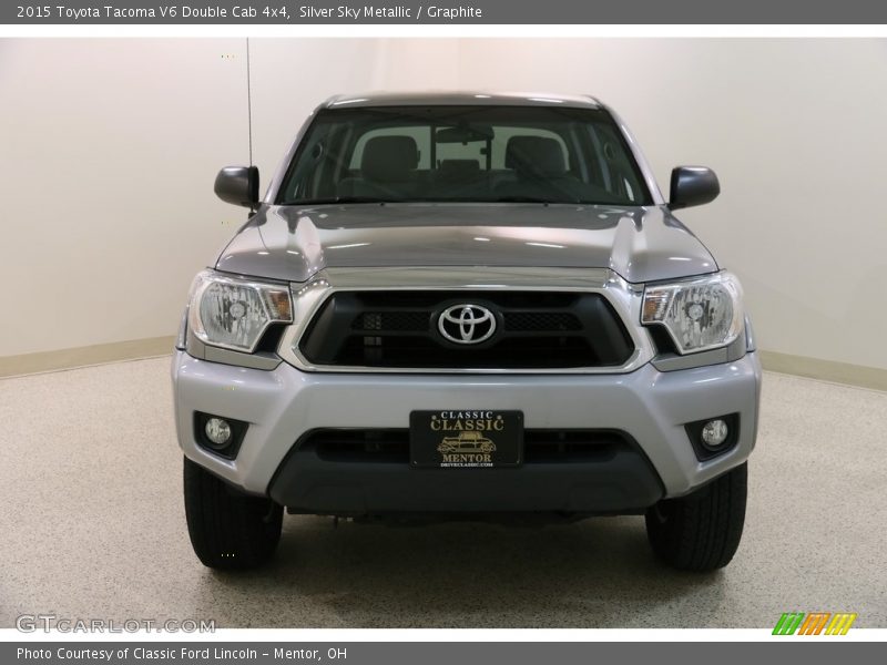 Silver Sky Metallic / Graphite 2015 Toyota Tacoma V6 Double Cab 4x4