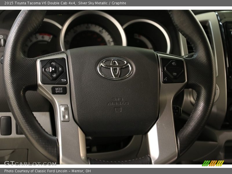 Silver Sky Metallic / Graphite 2015 Toyota Tacoma V6 Double Cab 4x4