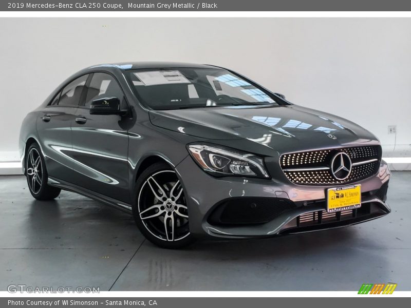 Mountain Grey Metallic / Black 2019 Mercedes-Benz CLA 250 Coupe