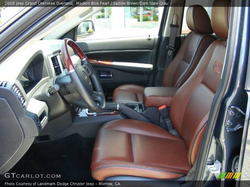 Modern Blue Pearl / Saddle Brown/Dark Slate Gray 2008 Jeep Grand Cherokee Overland