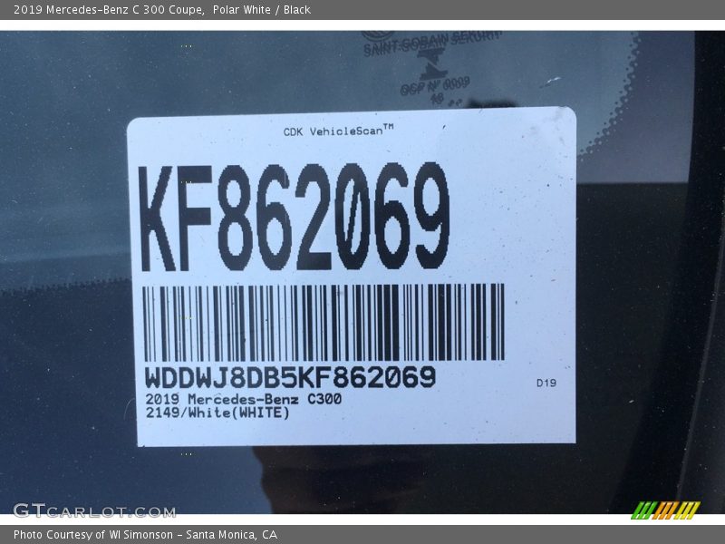 Polar White / Black 2019 Mercedes-Benz C 300 Coupe