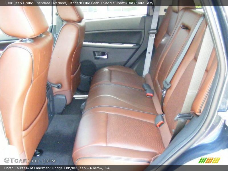 Modern Blue Pearl / Saddle Brown/Dark Slate Gray 2008 Jeep Grand Cherokee Overland