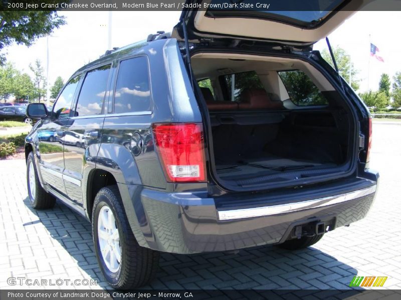 Modern Blue Pearl / Saddle Brown/Dark Slate Gray 2008 Jeep Grand Cherokee Overland