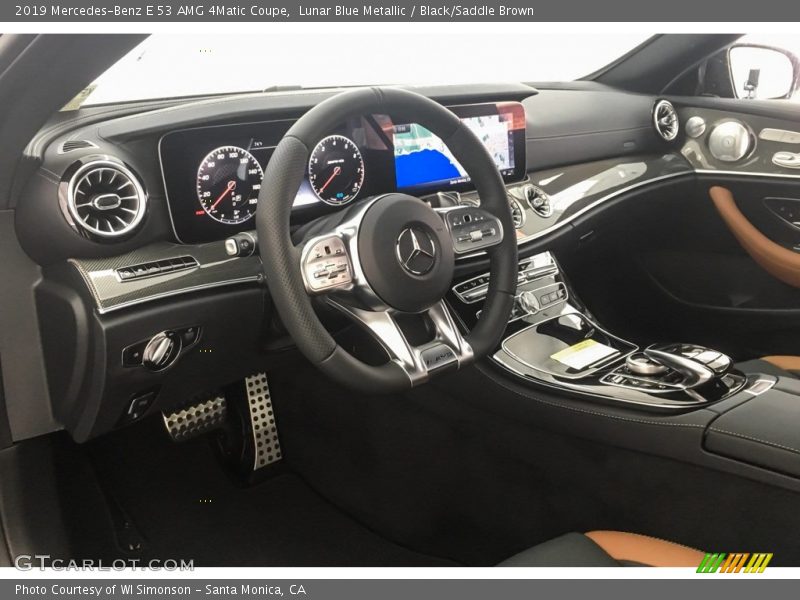 Lunar Blue Metallic / Black/Saddle Brown 2019 Mercedes-Benz E 53 AMG 4Matic Coupe