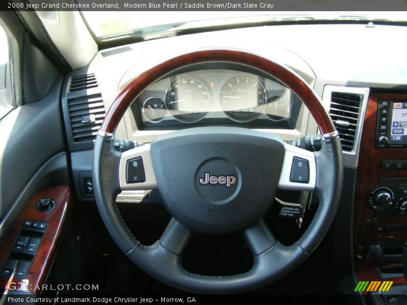 Modern Blue Pearl / Saddle Brown/Dark Slate Gray 2008 Jeep Grand Cherokee Overland