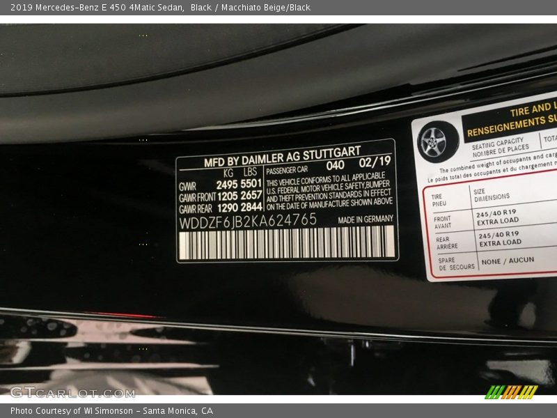 Black / Macchiato Beige/Black 2019 Mercedes-Benz E 450 4Matic Sedan