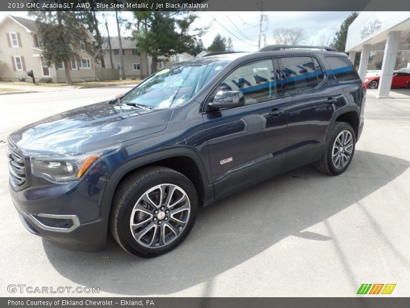 Blue Steel Metallic / Jet Black/Kalahari 2019 GMC Acadia SLT AWD