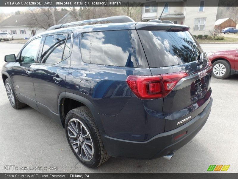 Blue Steel Metallic / Jet Black/Kalahari 2019 GMC Acadia SLT AWD