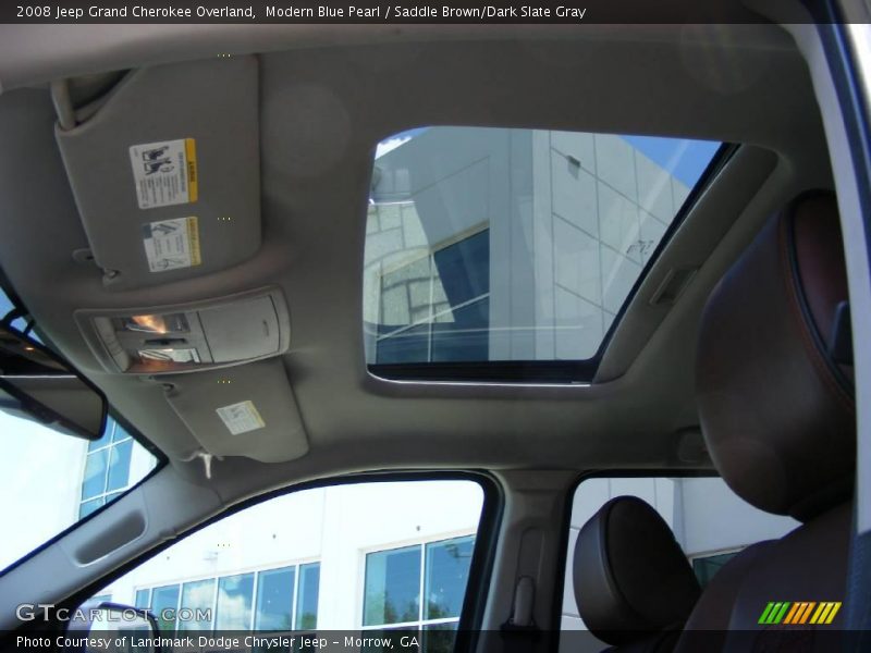 Modern Blue Pearl / Saddle Brown/Dark Slate Gray 2008 Jeep Grand Cherokee Overland