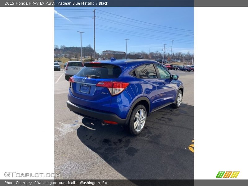 Aegean Blue Metallic / Black 2019 Honda HR-V EX AWD