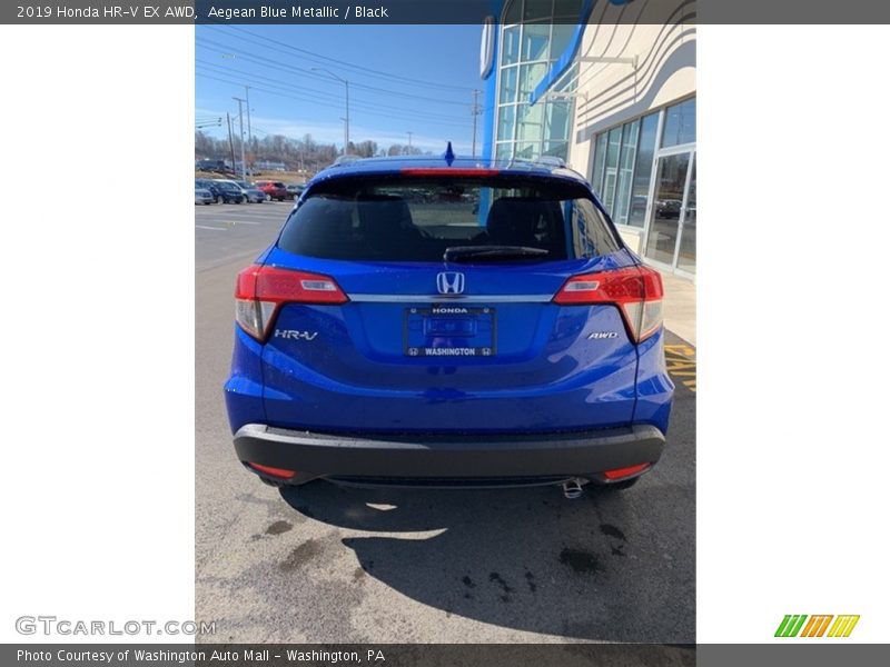 Aegean Blue Metallic / Black 2019 Honda HR-V EX AWD