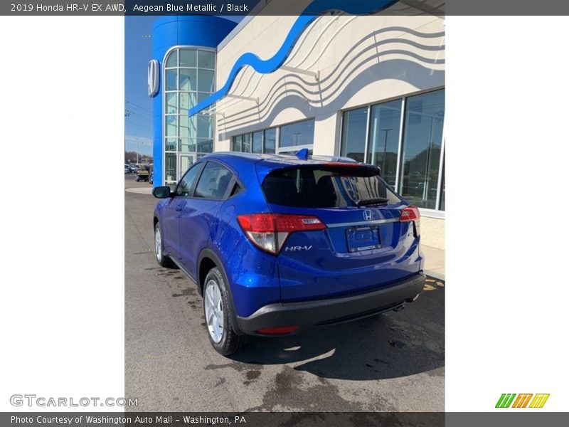 Aegean Blue Metallic / Black 2019 Honda HR-V EX AWD