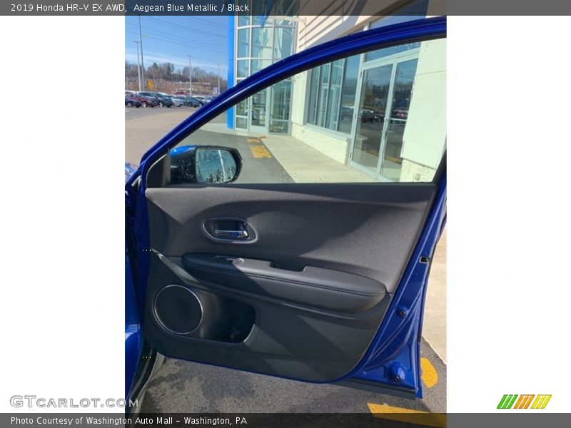 Aegean Blue Metallic / Black 2019 Honda HR-V EX AWD