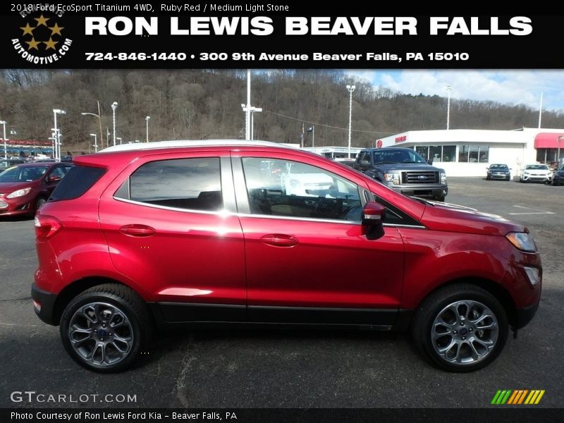 Ruby Red / Medium Light Stone 2018 Ford EcoSport Titanium 4WD