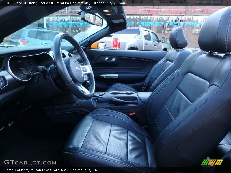 Front Seat of 2018 Mustang EcoBoost Premium Convertible