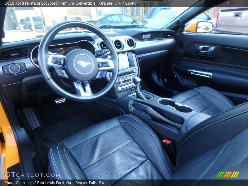  2018 Mustang EcoBoost Premium Convertible Ebony Interior