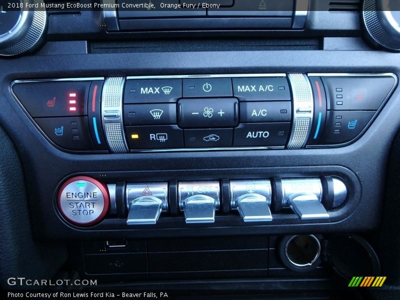 Controls of 2018 Mustang EcoBoost Premium Convertible
