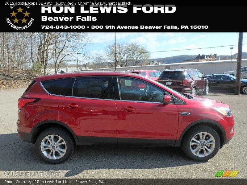 Ruby Red / Chromite Gray/Charcoal Black 2019 Ford Escape SE 4WD