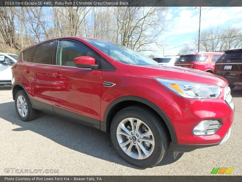 Ruby Red / Chromite Gray/Charcoal Black 2019 Ford Escape SE 4WD